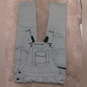 Dovetail Black and White Striped Overalls size 6-32